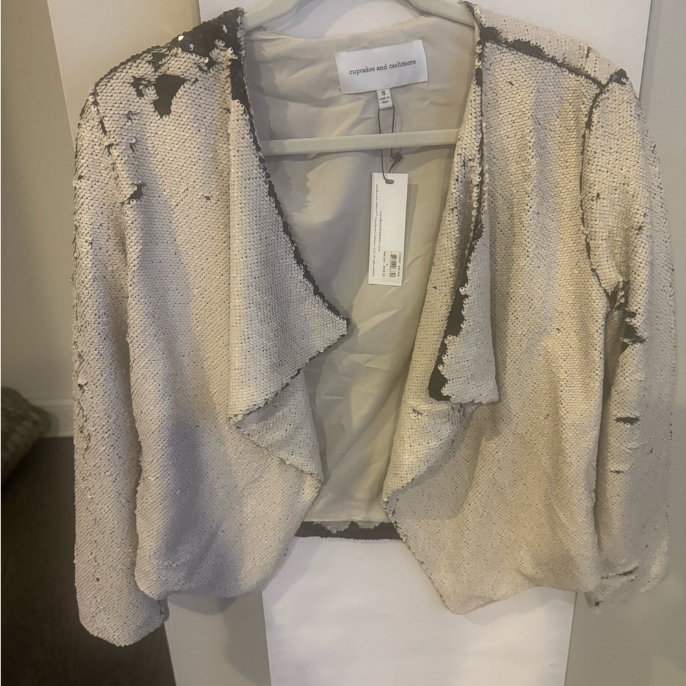 Unique Gray and Black Women’s Sequin Jacket by cupcakes & cashmere